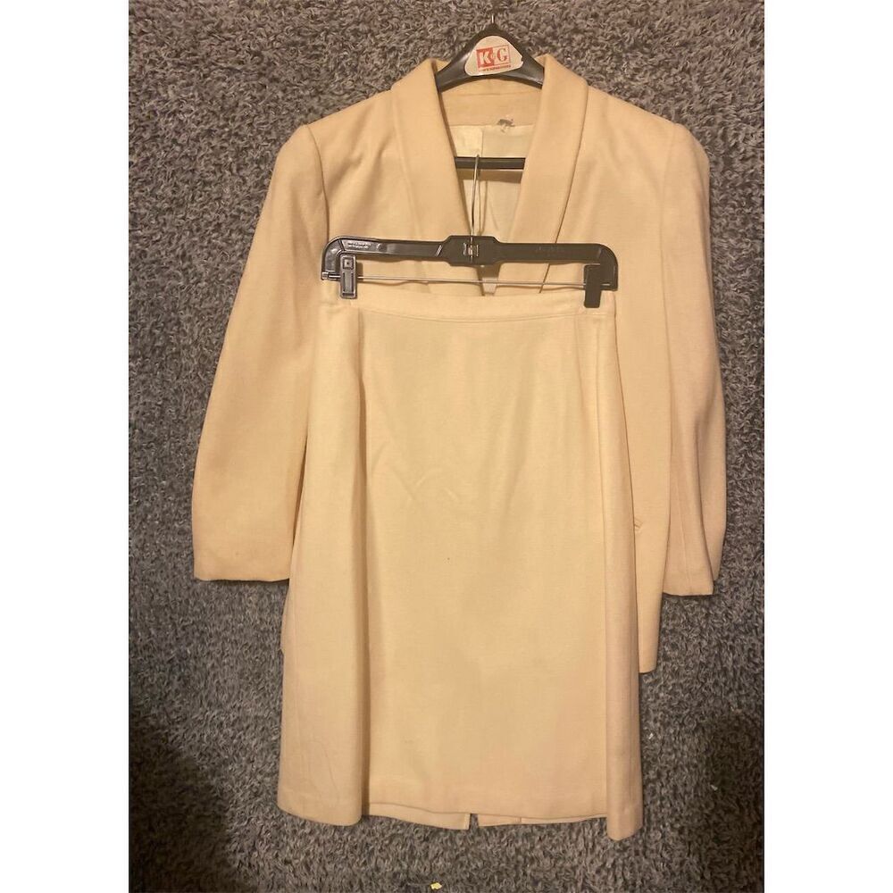Junior Colony Women's Ivory Blazer & Skirt Set Size 12 Vintage